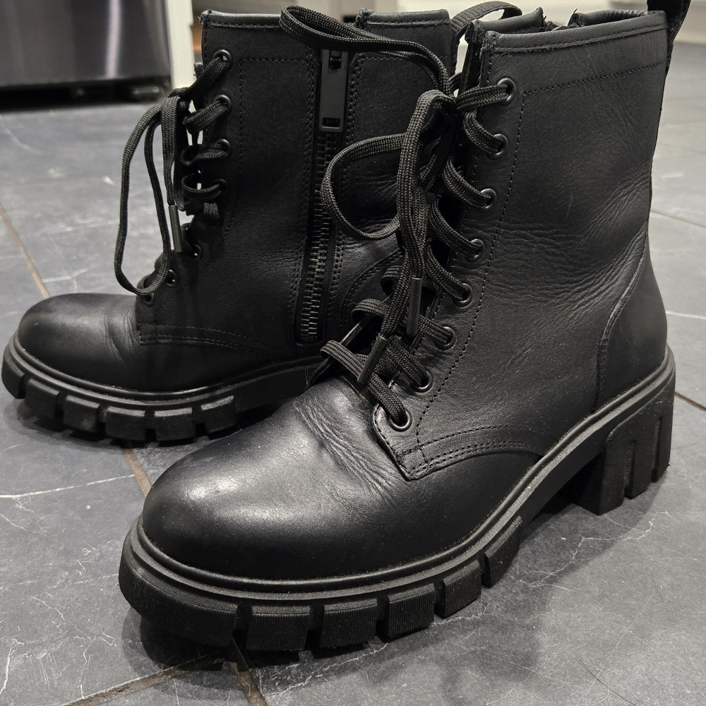Thursday Boot Company Black Lace-Up Combat Boots
